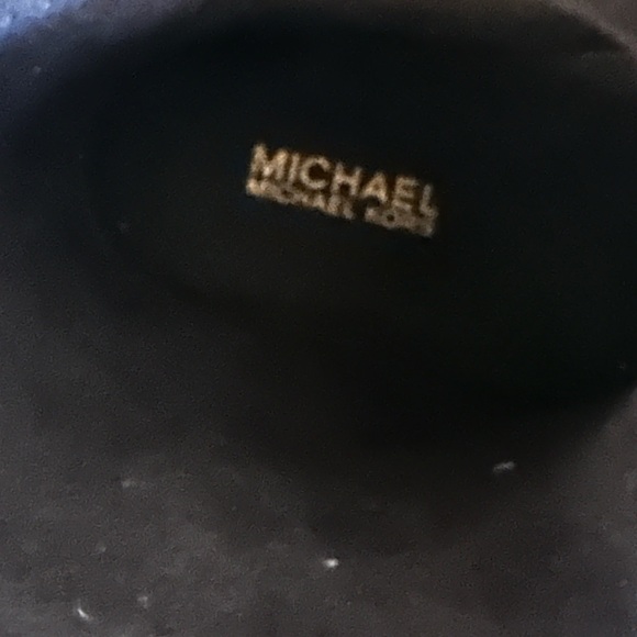 MICHAEL KORS BENJI RAIN BOOTIE/BOOTS BLACK w/ GOLD LOGO Size 8 - Picture 10 of 10